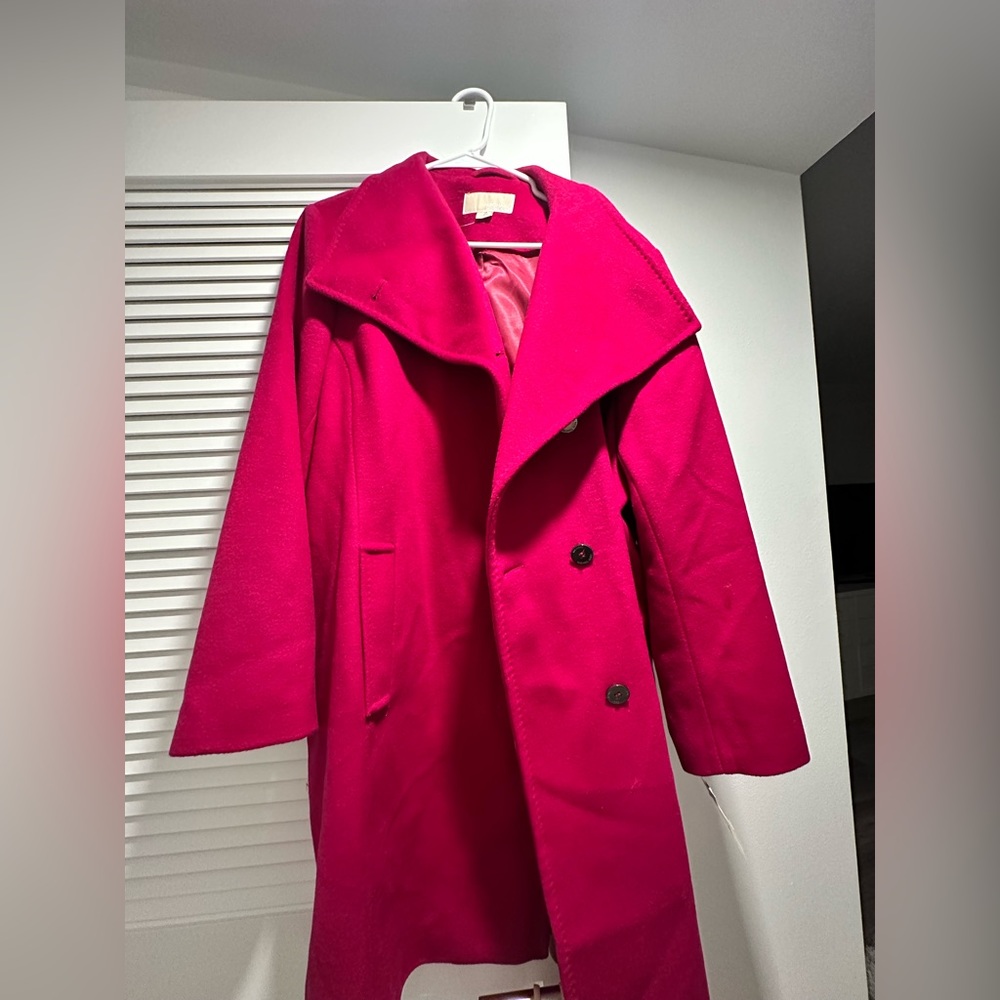 Michael Kors long coat fucsia size PXXL